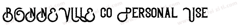 BONNEVILLE co Personal Use字体转换